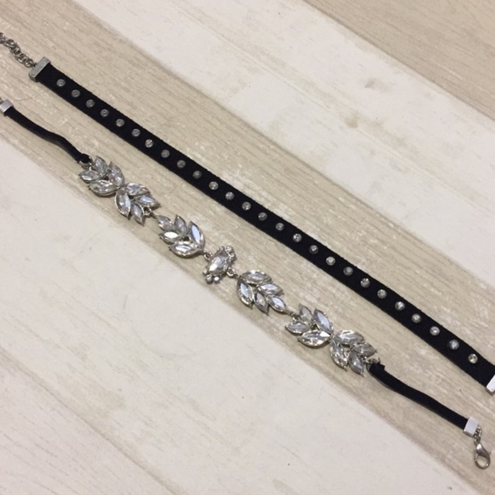 NEW Zara crystal laurel 2 pieces jewel chocker